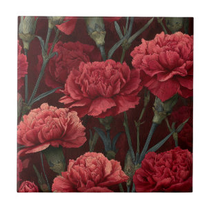 Boho Botanische Anjer Tegels Voor Spa-Stijl Tegeltje