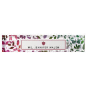 Boho Botanische Apple leraar Naambordje (Voorkant)