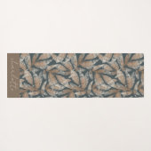 Boho Botanische bladeren gepersonaliseerd Yogamat (Achterkant (horizontaal))
