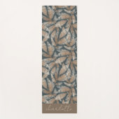 Boho Botanische bladeren gepersonaliseerd Yogamat (Voorkant)