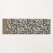 Boho Botanische bladeren gepersonaliseerd Yogamat (Voorkant (horizontaal))