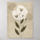 Boho Botanische Bloem Poster (Voorkant)
