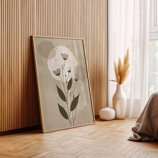 Boho Botanische Bloem Poster