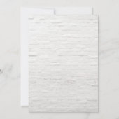 Boho Botanische Bloemen Geometrische Brick Wedding Kaart (Achterkant)