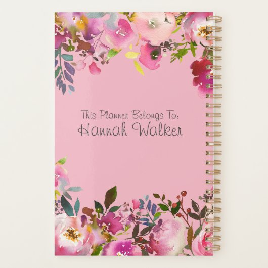 Boho Botanische Bloemen Leven is Tough My Darling Planner (Achterkant)