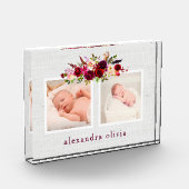 Boho Botanische Bloemen Met Twee Foto'S Op Zacht G (Links)