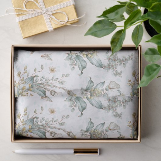 Boho Botanische Bloemenvlinders Decoupage Tissuepapier (Geschenk)