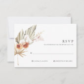 Boho Botanische Bohemian Floral Wedding RSVP Kaartje (Voorkant)
