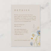 Boho Botanische bruiloft Details Behuizing Kaart (Voorkant)