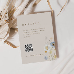 Boho Botanische bruiloft Details Behuizing Kaart