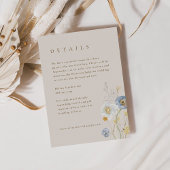 Boho Botanische bruiloft Details Behuizing Kaart