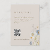 Boho Botanische bruiloft Details Behuizing Kaart (Voorkant)