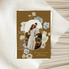 Boho Botanische Bruiloft Save the Date Kaart