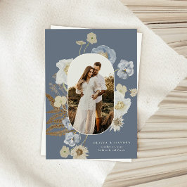 Boho Botanische Bruiloft Save the Date Kaart