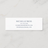 Boho Botanische Daisies Trendy Navy Blue Mini Visitekaartje (Achterkant)