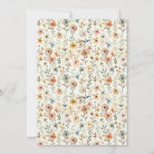 Boho Botanische Elegante Wilde Bloemen Bruiloft Kaart (Achterkant)