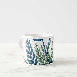 Boho botanische espressokop, stijlvolle koffiemok. espresso kop