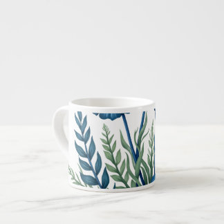 Boho botanische espressokop, stijlvolle koffiemok. espresso kop