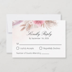 Boho Botanische Eucalyptus Fantasie Aangepast Antw RSVP Kaartje