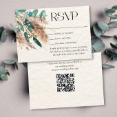 Boho Botanische Eucalyptus groen Pampas gras RSVP Kaartje