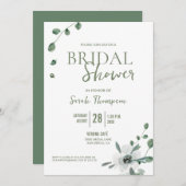 Boho Botanische Eucalyptus Vrijgezellenfeest Aange Kaart (Voorkant / Achterkant)