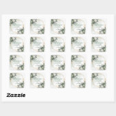 Boho Botanische Favor Stickers Groene Bladeren en (Vel)
