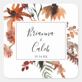 Boho Botanische Floral Wedding Envelope zegels