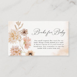 Boho Botanische Genderneutrale Boeken voor Baby Informatiekaartje