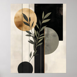 Boho Botanische Geometrische Illustratie Poster