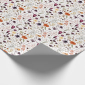 Boho Botanische  geperste bloemen Patroon Cadeaupapier (Hoek)