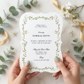 Boho Botanische Groene Baby Shower Kaart