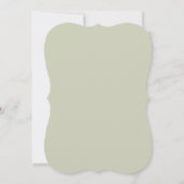 Boho Botanische Groene Baby Shower Kaart (Achterkant)