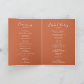 Boho botanische herfst Floral vouwde bruiloft Programma (Binnen)