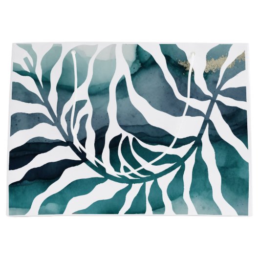 Boho Botanische Kelp Plant Waterverf Matise Groot Cadeauzakje (Voorkant)