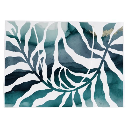 Boho Botanische Kelp Plant Waterverf Matise Groot Cadeauzakje (Achterkant)