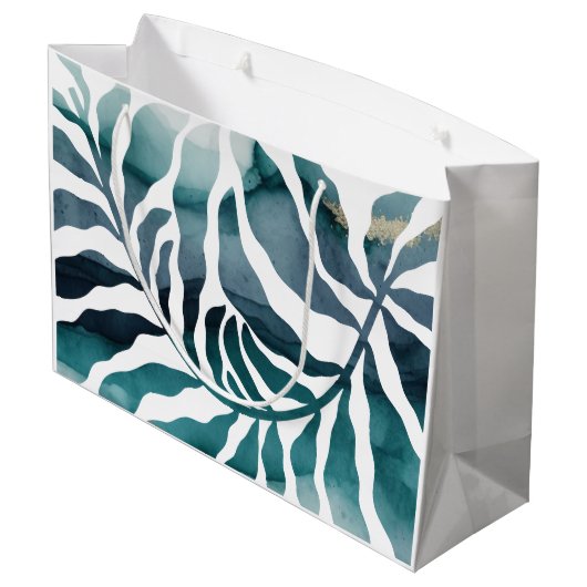 Boho Botanische Kelp Plant Waterverf Matise Groot Cadeauzakje (Achterkant Gekanteld)