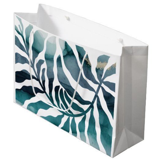 Boho Botanische Kelp Plant Waterverf Matise Groot Cadeauzakje (Voorkant Gekanteld)