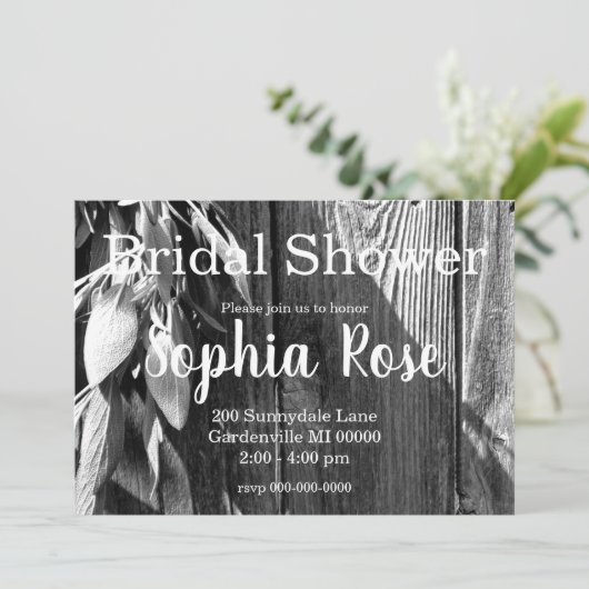 Boho botanische kruid verlaat rustiek Schuur-hout  Kaart (Staand voorkant)