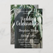 Boho botanische kruid verlaat rustiek Schuur-hout  Kaart (Voorkant / Achterkant)