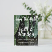 Boho botanische kruid verlaat rustiek Schuur-hout  Save The Date (Staand voorkant)
