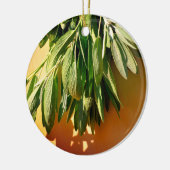 Boho botanische kruidenbladeren keramisch ornament (Links)