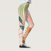 Boho Botanische Kunst: Natuur geïnspireerd Abstrac Leggings (Rechts)