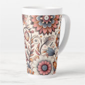 Boho Botanische Latte Mok 12 & 17 oz (Rechterhoek)