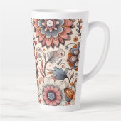 Boho Botanische Latte Mok 12 & 17 oz (Rechts)