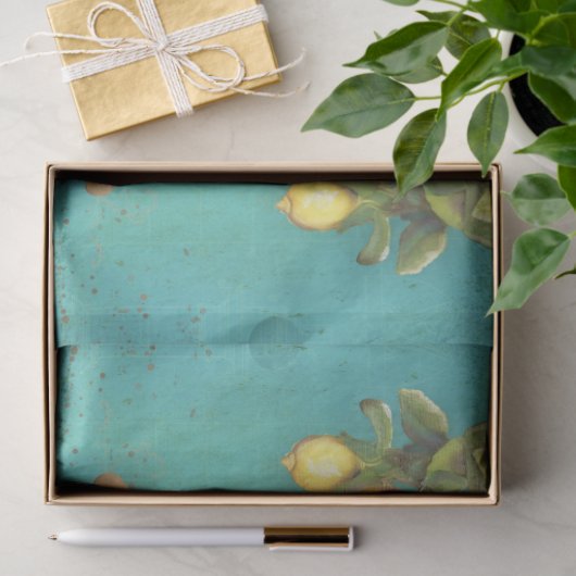 BOHO Botanische Lemon Boom Moderne  ontkoppeling Tissuepapier (Geschenk)