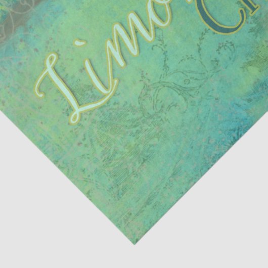 BOHO Botanische Lemon Ephemera ontkoppeling Tissuepapier (Detail)