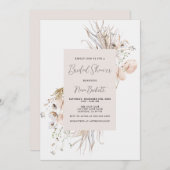 Boho Botanische Lijst Bridal Shower Kaart (Voorkant / Achterkant)