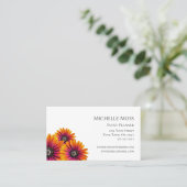 Boho botanische madeliefjes chique grillig visitekaartje (Staand voorkant)