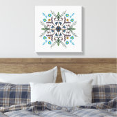 Boho Botanische Mandala Tropisch groen Canvas Afdruk (Insitu (Slaapkamer))