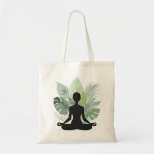 Boho Botanische Meditatie Silhouet Tote Tas